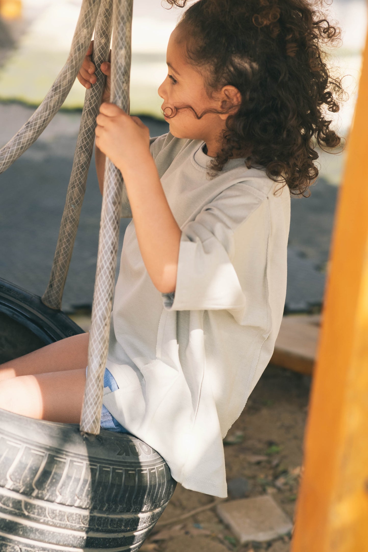 Sage-Green Asymmetrical Over-sized Tee