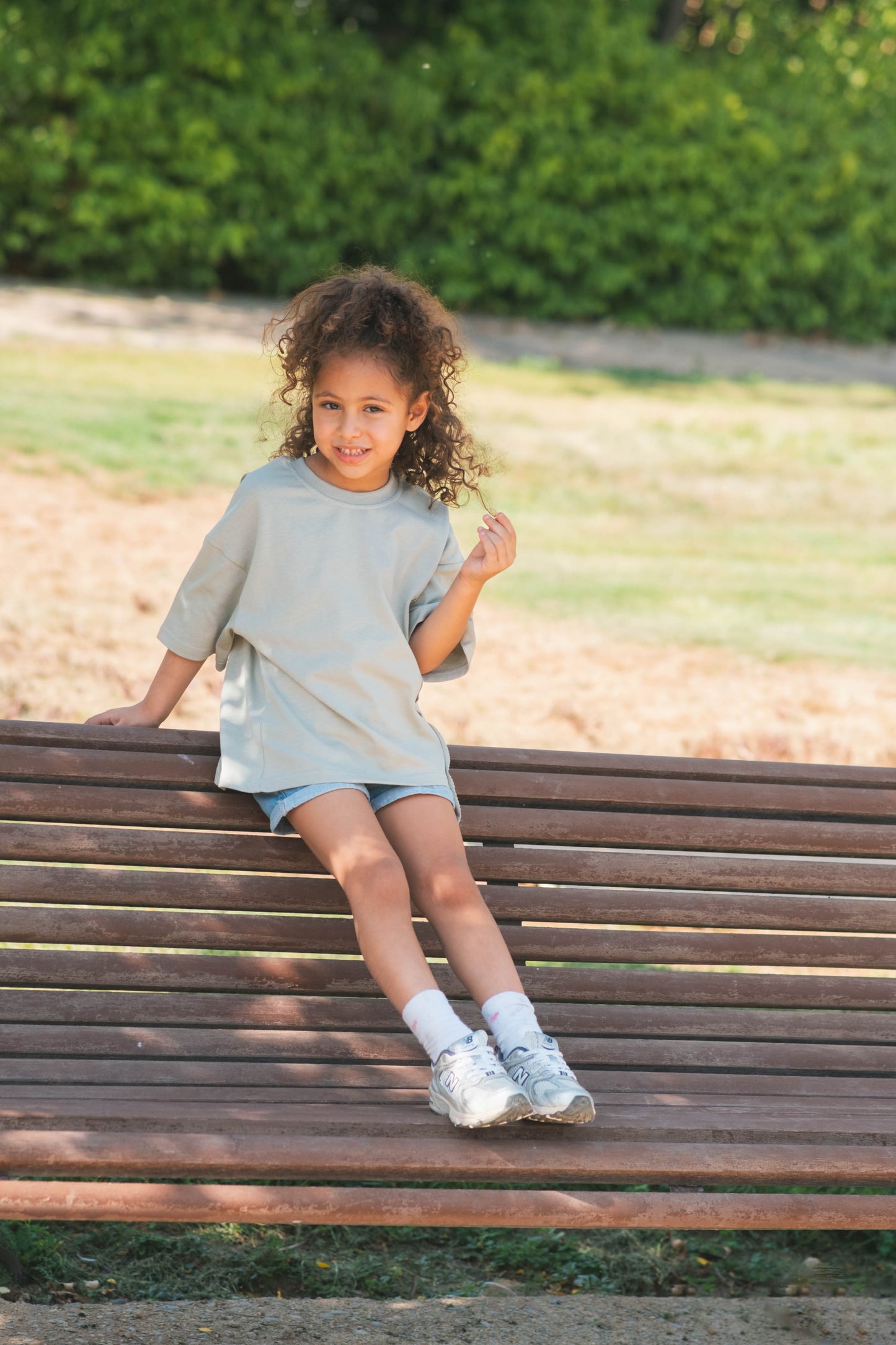 Sage-Green Asymmetrical Over-sized Tee