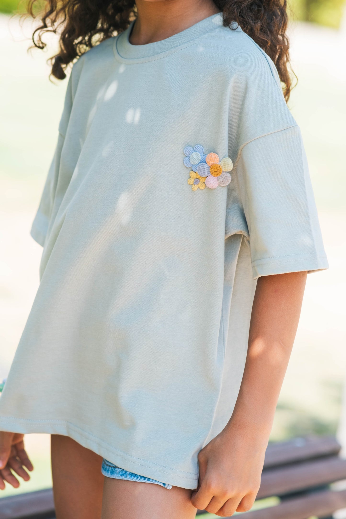 Triple-bloom Oversized Tee