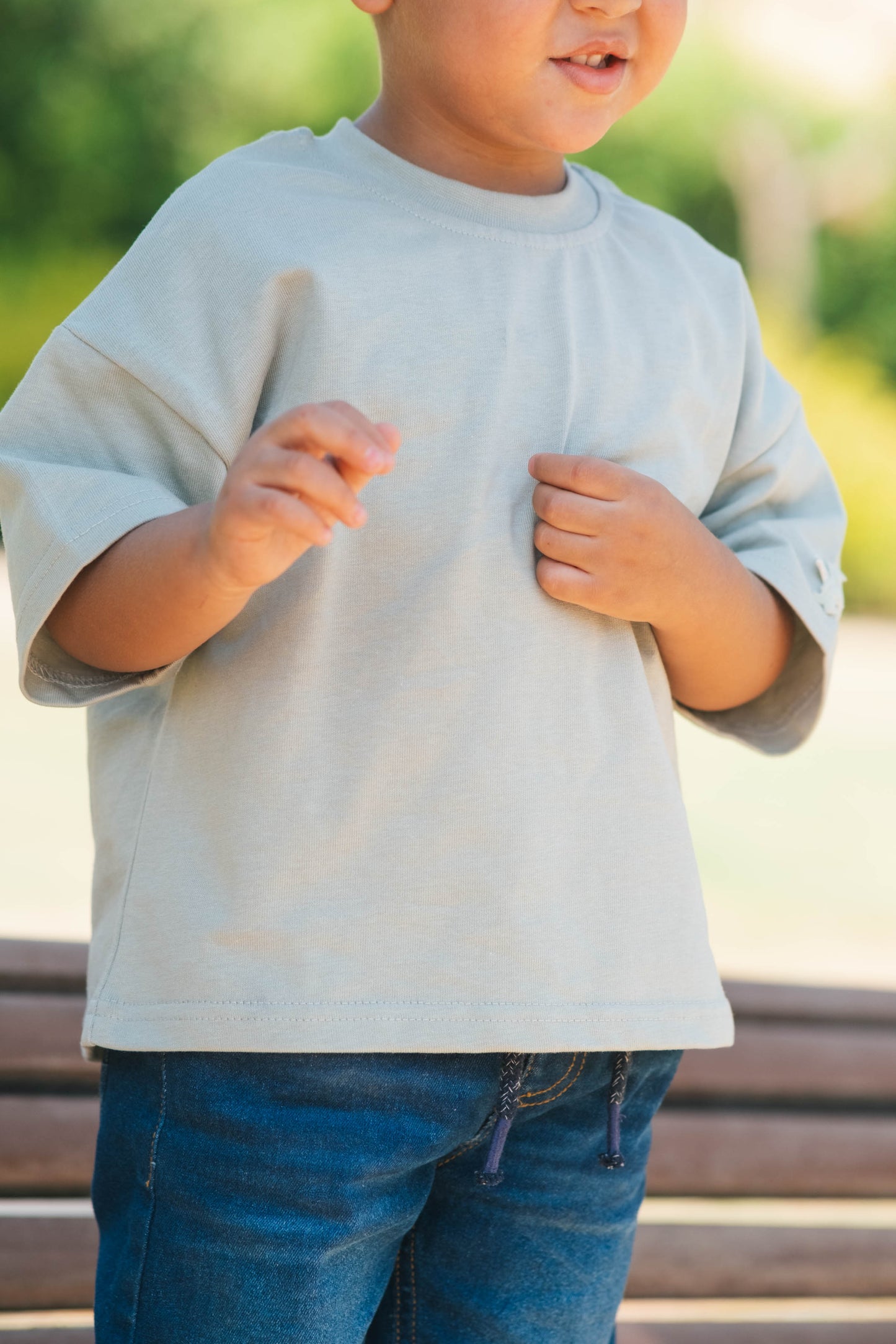 Sage-Green Over-sized Tee