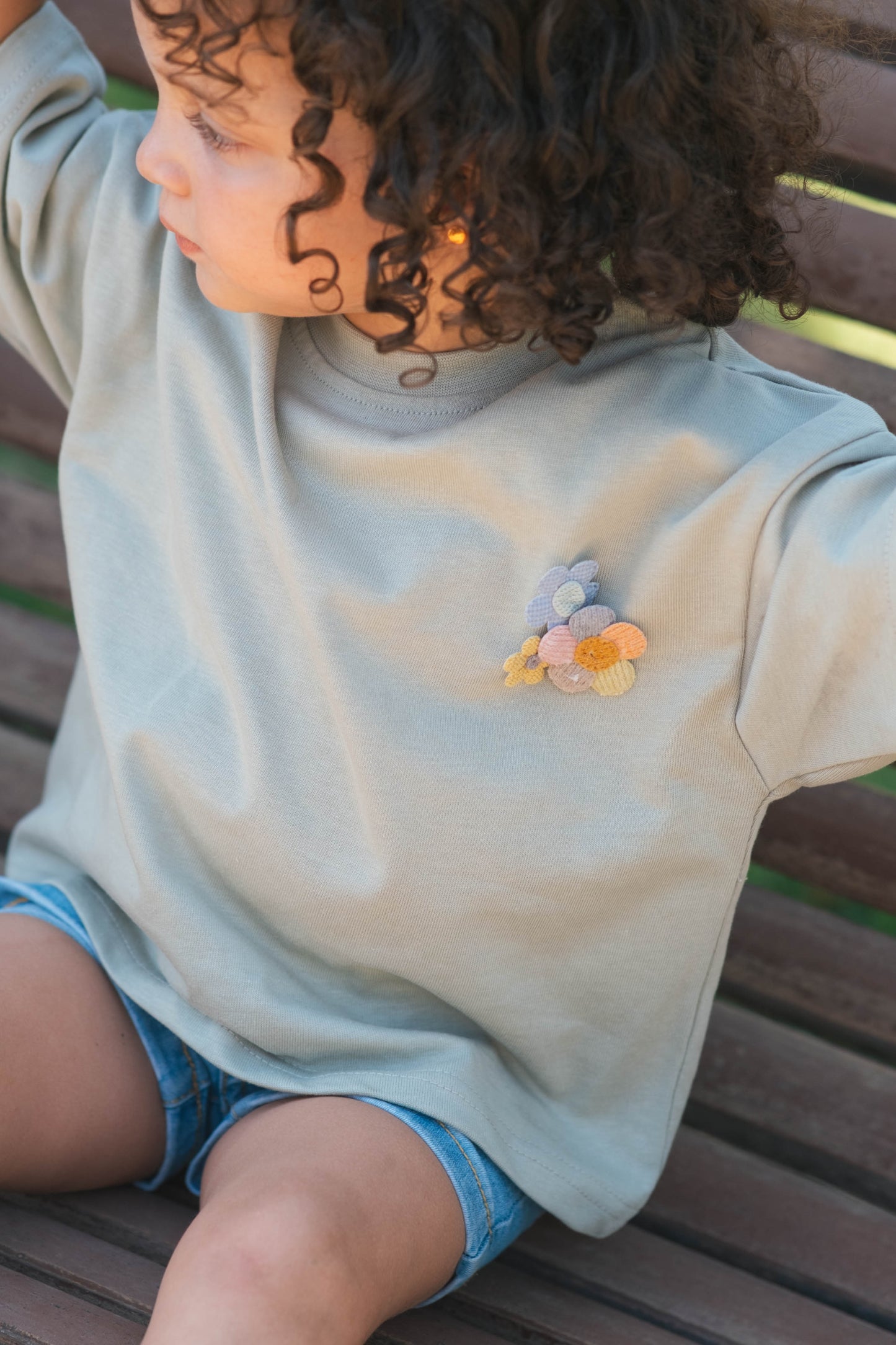 Triple-bloom Oversized Tee