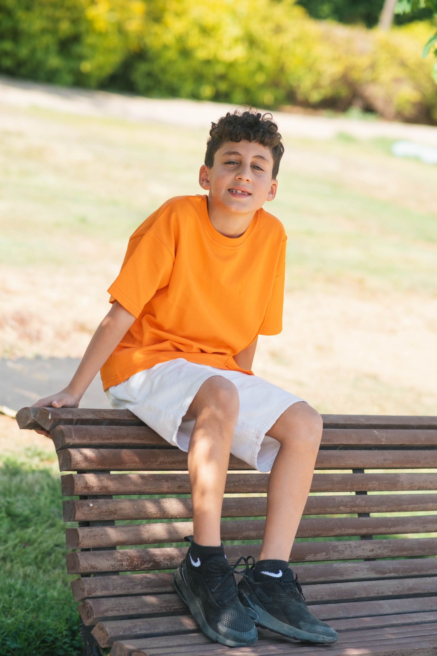 Orange Asymmetrical Over-sized Tee