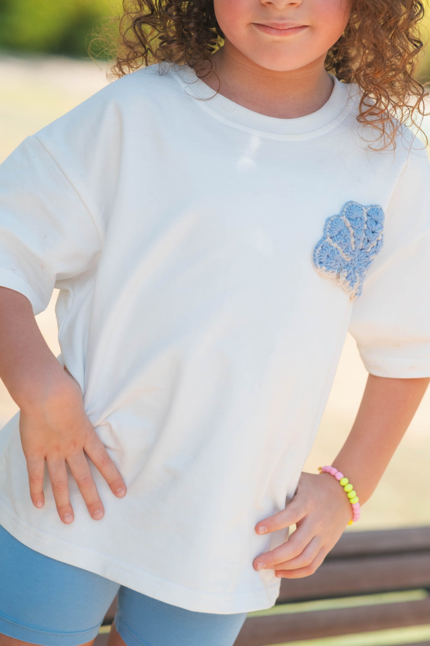 Crochet Shell Oversized Tee