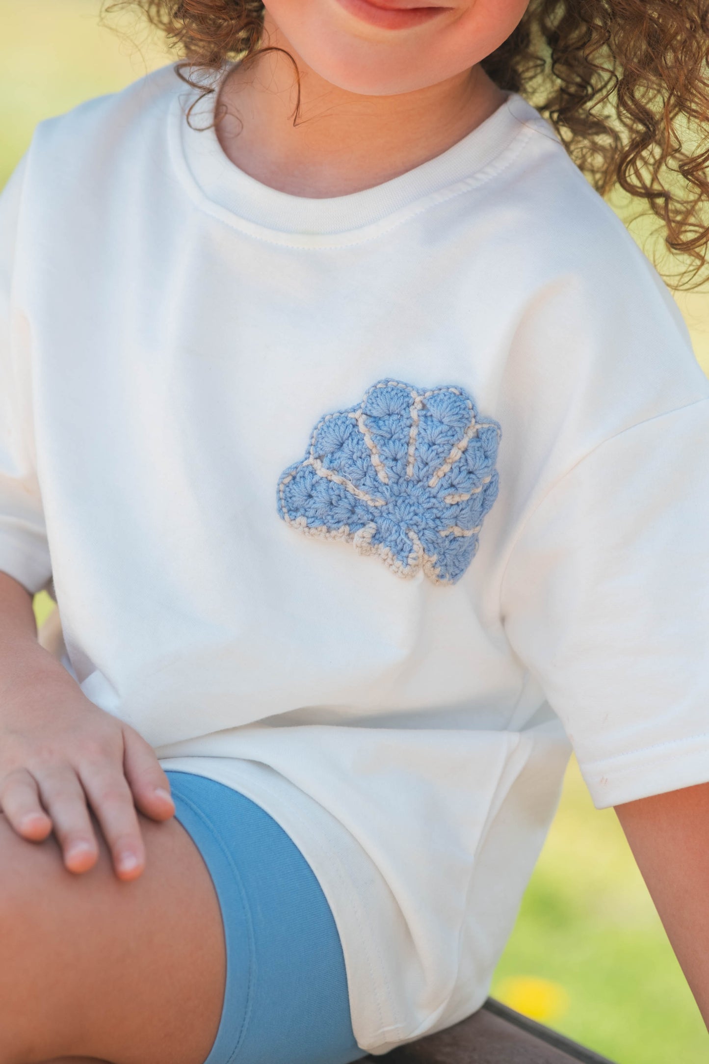 Crochet Shell Oversized Tee