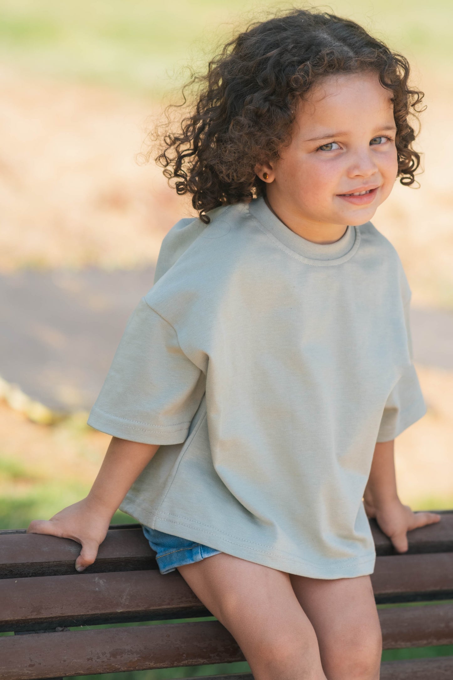 Sage-Green Over-sized Tee