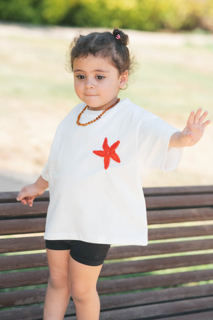 Crochet Star-Fish Oversized Tee