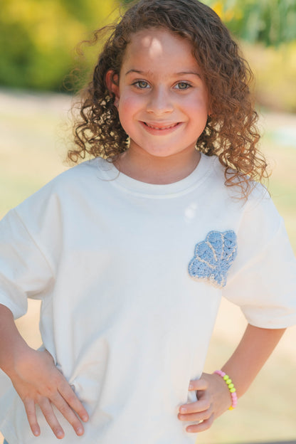 Crochet Shell Oversized Tee