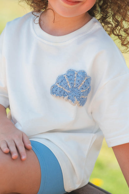 Crochet Shell Oversized Tee