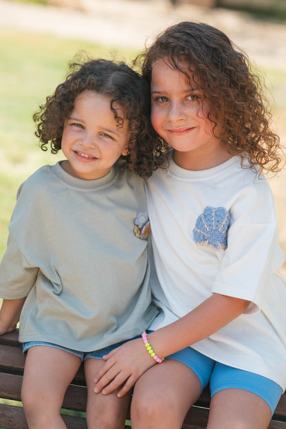 Crochet Shell Oversized Tee