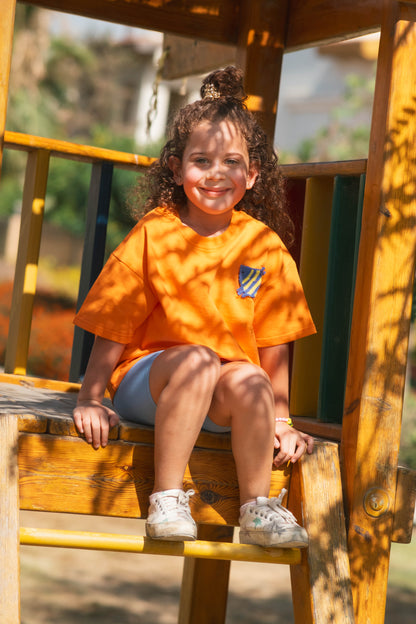 Crochet Fish Orange Oversized Tee