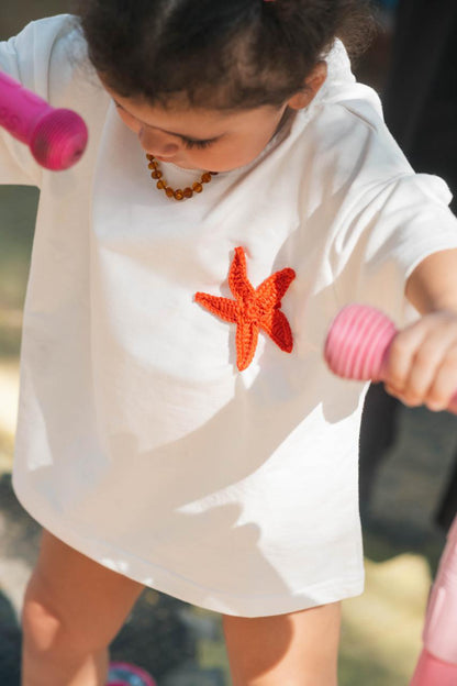 Crochet Star-Fish Oversized Tee