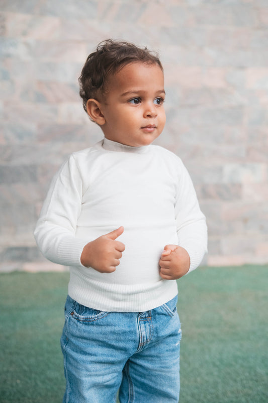 Turtle Neck in White